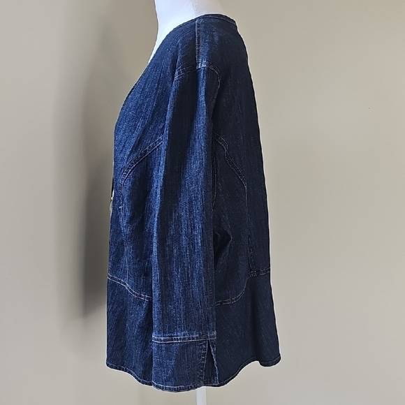 Lara Lane Dark Blue Embellished Blouse - Picture 4 of 8